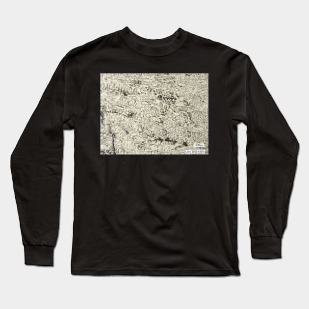 Microstructure of white cast iron Long Sleeve T-Shirt by erickphd